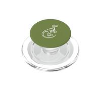 Velociraptor Dinosaur Silhouette Art PopSockets PopGrip for MagSafe