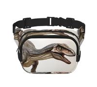 Velociraptor Dinosaur02 Print Fanny Pack for Women Men Waist Bag with Adjustable Strap for Travel Hiking Cycling