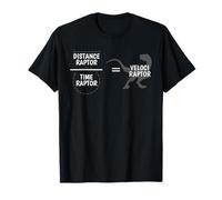 Velociraptor Equation Distance Raptor Divided by Time Raptor T-Shirt