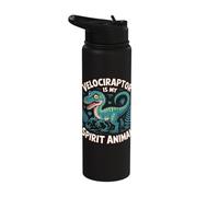 Velociraptor is My Spirit Animal Dino Fun Stainless Steel Insulated Water Bottle