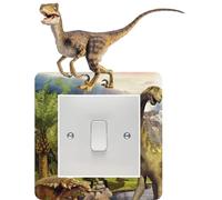 Velociraptor Jurassic Dinosaur Light Switch Surround Art Vinyl Wall Stickers Children's Bedroom