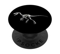 Velociraptor Skeleton Fossil Dinosaur Paleontologist Dino PopSockets Adhesive PopGrip