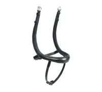 Velociti Ergonomic Leather Curved Horse Flash Noseband Black (Pony)