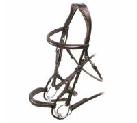Velociti Ergonomic Leather Horse Cavesson Bridle Havana (Full)