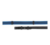 Velociti Gara Continental Rubber Grip Reins - 48" x 5/8" · Black and Blue