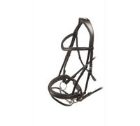 Velociti Leather Horse Dressage Bridle Black (Cob)