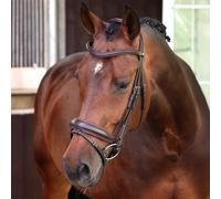 Velociti LUSSO Elite Dressage Flash Bridle - Havana - Pony