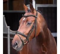 Velociti LUSSO Elite Padded Raised Flash Bridle - Black - Full