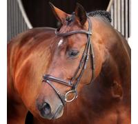 Velociti LUSSO Elite Padded Raised Flash Bridle - Havana - Extra Full