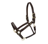Velociti Lusso Girona Leather Headcollar - Cob · Havana