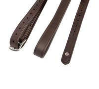 Shires Velociti Lusso Wrapped Stirrup Leathers - Black or Havana 54" Havana