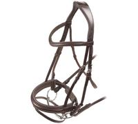 Velociti Raised Flash Leather Horse Bridle Havana (Pony)