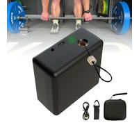 Velocity-Based Training Device, Smart Speed Tracker for Weightlifting & Squats, Real-Time App with Voice Feedback, 50H Battery, Magnetic Mount (70x70x35mm, Black)