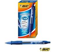 Bic Gel-ocity Grip Retractable Gel Rollerball Pen 0.7mm Tip 0.3mm Line Blue (Pack 12)
