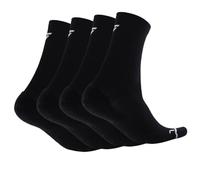 Velocity Performance Crew Socks, Pack of 2 Pairs, Cushioned, Running Athletic Training Socks, Seamless Toe, Odour Control, Breathable Mesh and Supportive Fit, Black, 7-9