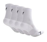 Velocity Performance Crew Socks, Pack of 2 Pairs, Cushioned, Running Athletic Training Socks, Seamless Toe, Odour Control, Breathable Mesh and Supportive Fit, White, 4-6