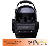 Velocity Pro Gear Stealth NB300 Open Tote Tool Bag, Electrician Tool Bag with Concealed Test Equipment Storage, Vertical Tool Pockets and YKK Zips, Shadow Black