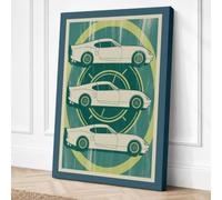 Velocity Trilogy Retro Canvas Wall Art Print 18x12 Inch (46 x 30 cm)