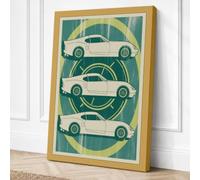 Velocity Trilogy Retro Canvas Wall Art Print 24x16 Inch (61 x 41 cm)