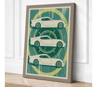 Velocity Trilogy Retro Canvas Wall Art Print 30x20 Inch (76 x 51 cm)