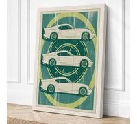 Velocity Trilogy Retro Canvas Wall Art Print 30x20 Inch (76 x 51 cm)