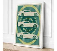 Velocity Trilogy Retro Canvas Wall Art Print 30x20 Inch (76 x 51 cm)
