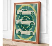Velocity Trilogy Retro Canvas Wall Art Print 36x24 Inch (91 x 61 cm)