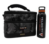 Velocity Vr-2512 Pro Gear Twin Storage Lunch Box Carry Case & Drinks Flask Kit