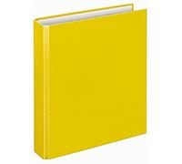 VELOFLEX 1151010 Basic Ring Binder, DIN A5, Pack of 1, Yellow, Filling Height 25 mm, Ring Binder with 2 Ring Mechanisms, Narrow Folder