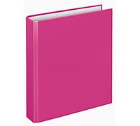 VELOFLEX 1151071 Basic Ring Binder, DIN A5, Pack of 1, Pink, Filling Height 25 mm, Ring Binder with 2 Ring Mechanisms, Narrow Folder