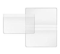 VELOFLEX 3274500 Double Cover, Credit Card Cover, Transparent, 89 x 114 mm, Pack of 20, Vaccination Certificate Cover, Cover for Immune Card, Customer Card Case