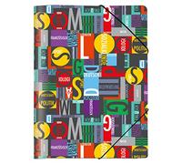 Veloflex 4442827 - School Folder DIN A4 with Elastic Band, Made of Polypropylene Film, Washable and Durable, Juris Folder, Corner Fastener, Organiser Folder, Document Folder, 4 Pieces