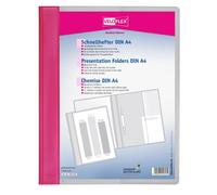 Veloflex 4741070 File Folder A4 PVC Film with 2 Transparent Pockets Pink