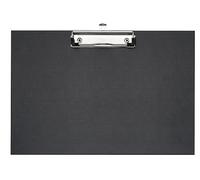 VELOFLEX 4817980 Clipboard Landscape, DIN A4, 1 Piece, Black, Writing Board with Metal Clamp and Hanging Loop