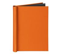 Veloflex 4944330 Springback Binder A4 Velocolor Orange | With metal clamping spring, linen texture, for up to 150 sheets, suitable for documents in DIN A4 format