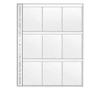 VELOFLEX 5349010 Collector's Wallet DIN A4, with 9 Pockets for Trading Cards, Transparent, Polypropylene Film 140 My, Pack of 10