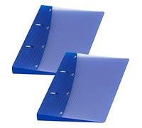 VELOFLEX A115145 Diamond Ring Binder DIN A5 Pack of 2 Blue Filling Height 20 mm Ring Binder with 2 Ring Mechanism
