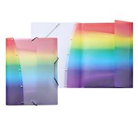 VELOFLEX Rainbow Diamond 4442404 Portfolio Folder, DIN A4, with Elastic Band, Durable, Polypropylene Juris Folder