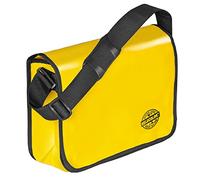 VELOFLEX Velocolor Truck Tarpaulin Shoulder Bag with Phone Pocket, 3 Compartments, Yellow, 38cm x 31.5cm, Women's Utility Sling Handbag