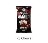 Veloforte Amaro Natural Energy Chews - Sour Cherry & Guarana Flavour, Fast Releasing Energy, 100% Delicious, Natural, Vegan & Gluten Free (5 Pack)