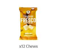 Veloforte Fresco Natural Energy Chews, Lemon & Mint Flavour 12 Pack,42g Fast Release Dual Source Carbs with Electrolytes, Vegan & Gluten Free for Cycling, Running, Marathons & Triathlons