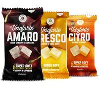 Veloforte Mixed Energy Chews For Running, Cycling, Triathlon | Powerful natural ingredients. Great taste, melt-in-mouth clean alternative to shots or gummies | Variety | 9-pack