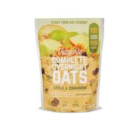Veloforte Overnight Oats For A High Protein Complete Daily Breakfast | 15g plant protein, heart healthy Omega 3's and high fibre | Real fruit, wholegrain seeds and oats | Apple & Cinnamon | 602g