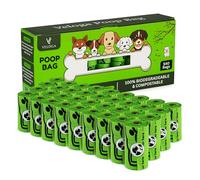 VELOGA Dog Poop Bags, Compostable Biodegradable Lavender Scented Extra Thick Dog Waste Bags, Eco Friendly Cornstarch Material, Leak Proof Dog Poo Bags rolls, 540 Count (36 Rolls of 15)
