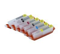 VeloHive 6PCS Refillable Ink Cartridge Compatible With MG6350 MG7150 MG6360 MG7160 MG6370 MG7170 MG7550 IP8750 IP8770(PGI-550 CLI-551 -EUR)