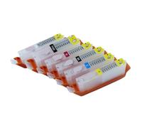 VeloHive 6PCS Refillable Ink Cartridge Compatible With MG6350 MG7150 MG6360 MG7160 MG6370 MG7170 MG7550 IP8750 IP8770(PGI-750 CLI-751 -AP)