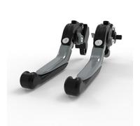 VeloHive Adjustable Foldable Extendable Brake and Clutch Levers Compatible with KLR650 2022 2023 2024 KLR 650 Motorcycle(Black Titanium)