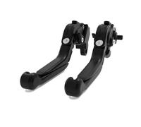 VeloHive Adjustable Foldable Extendable Brake and Clutch Levers Compatible with KLR650 2022 2023 2024 KLR 650 Motorcycle(All Black)