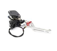 VeloHive Aluminum Motorcycle 7/8 Inch 22mm Silver Brake Clutch Levers Master Cylinder Reservoir Handle Lever Compatible with Motorcycle Models(Right)