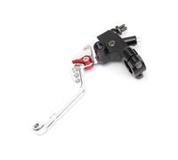 VeloHive Aluminum Motorcycle 7/8 Inch 22mm Silver Brake Clutch Levers Master Cylinder Reservoir Handle Lever Compatible with Motorcycle Models(Left)